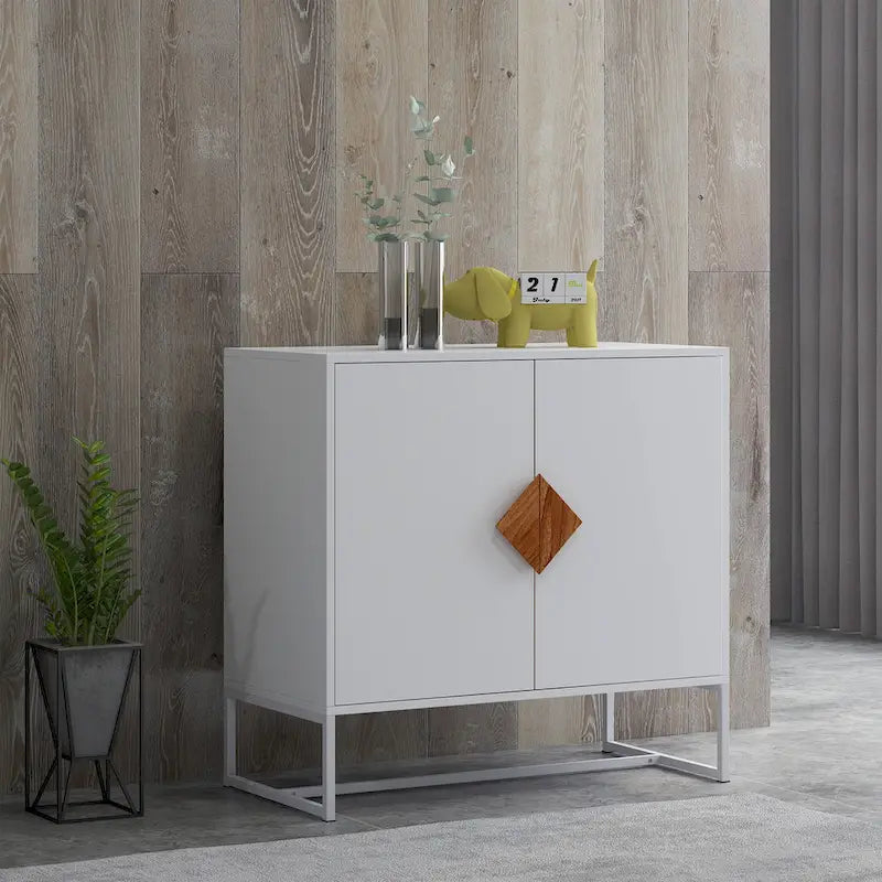 CUSchoice Solid Wood Square Handle 2-Door Sideboard - image 5