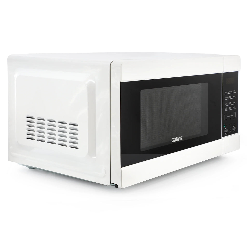 Galanz 1.1 cu ft 1000W Countertop Microwave Oven in White with One Touch Express Cooking - image 3