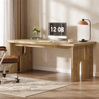 63-Inch Farmhouse Executive Desk with Unique Legs - Industrial Style Office Furniture for Home - image 7