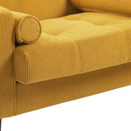 Set of 2 Modern Wide Armchairs in Corduroy - Accent Chairs - image 24