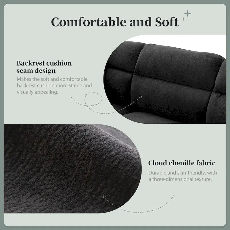110-Inch L-Shaped 5-Seater Sectional Sofa with Removable Ottoman, Cloud Chenille Fabric, and 5 Cushions - image 28