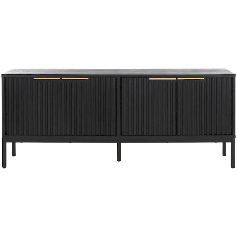 Mid Century TV Stand with Tambour Doors and Storage Drawers - image 10