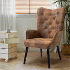 AVAWING Tufted Wingback Accent Chair with Arms - Rustic Design - image 7