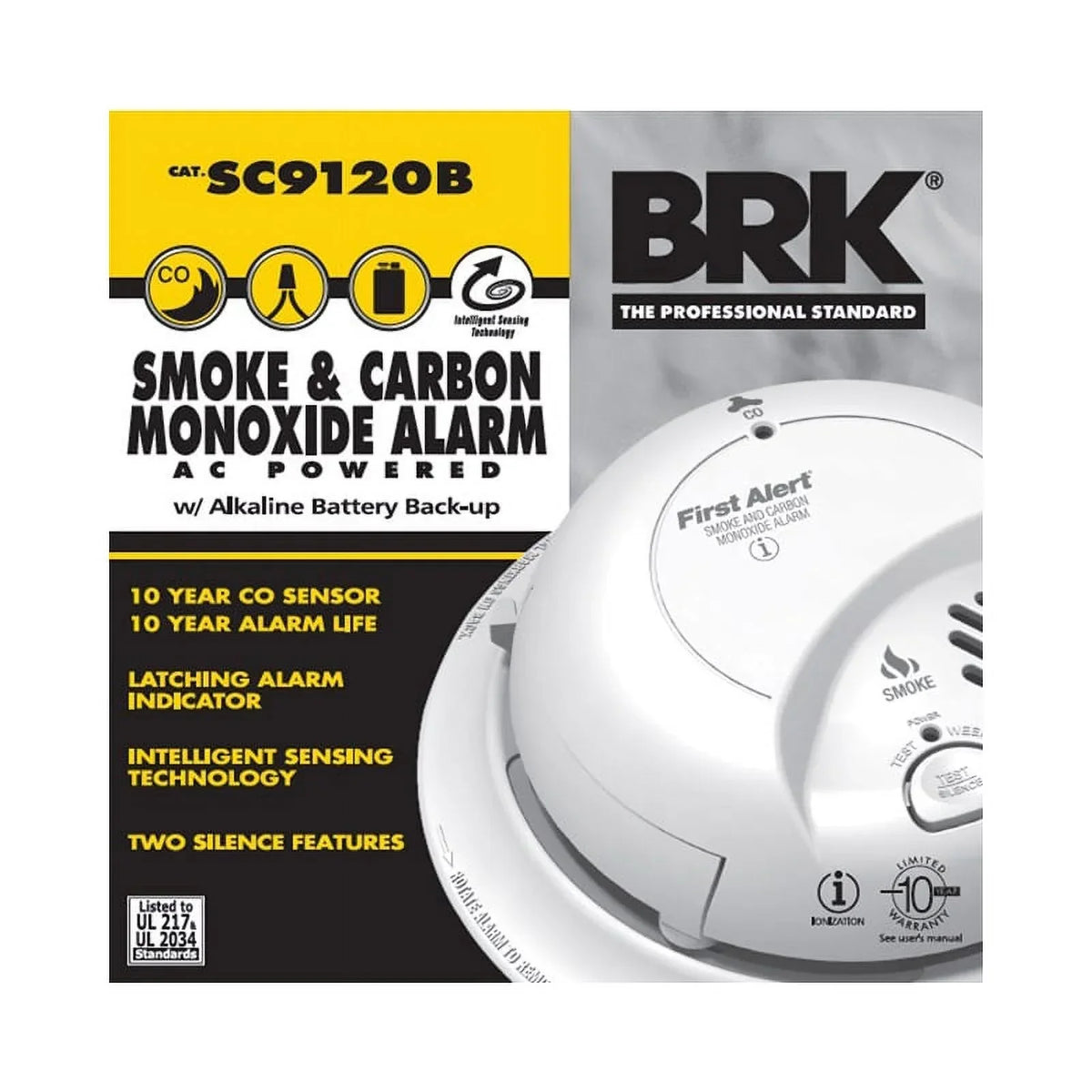 First Alert BRK SC9120B (2 Pack) Smoke & Carbon Monoxide Detector W/ Batt Backup - image 5