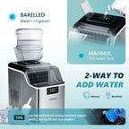 EUHOMY 14'' Cube Ice Compact Ice Maker Selectable Ice Thickness with Water Bucket - image 4