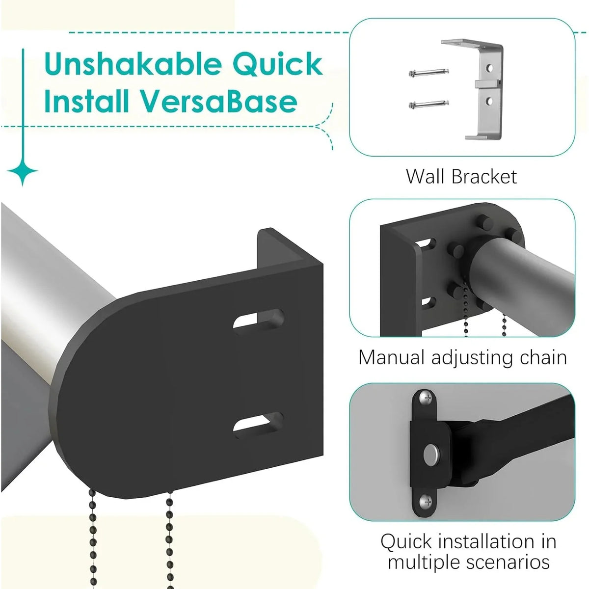 AECOJOY Retractable Awning, 40"x80" Manual Outdoor Awnings for Door Entrance, Sun Shade Canopy - image 5