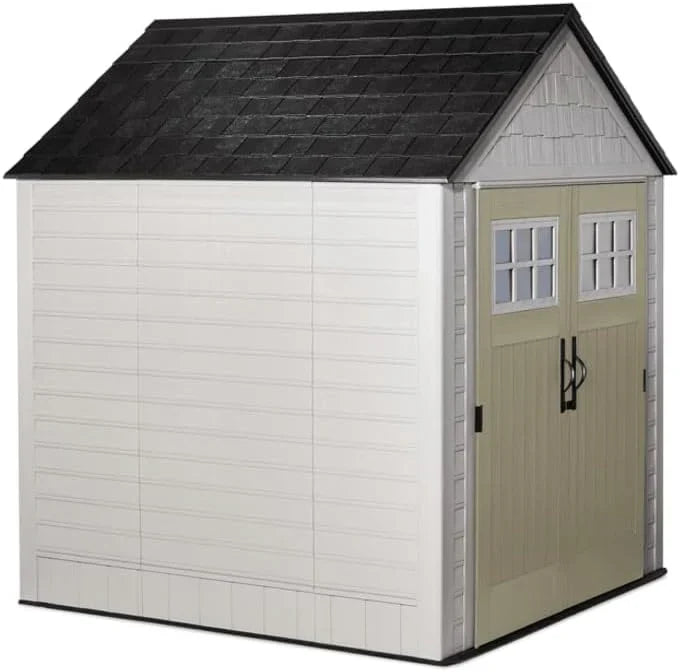 Rubbermaid Resin Outdoor Storage Shed With Floor Weather Resistant Gray Organization for Home - image 36