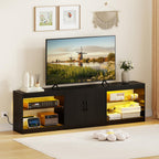 Tangkula TV Stand for TVs up to 85 Inches LED Entertainment Center with Power Outlets - image 2