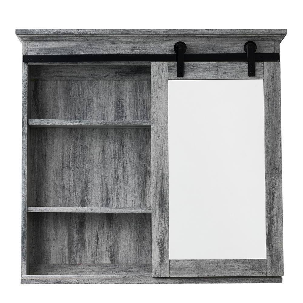 31 in. x 29 in. Barn Door Medicine Cabinet - image 1