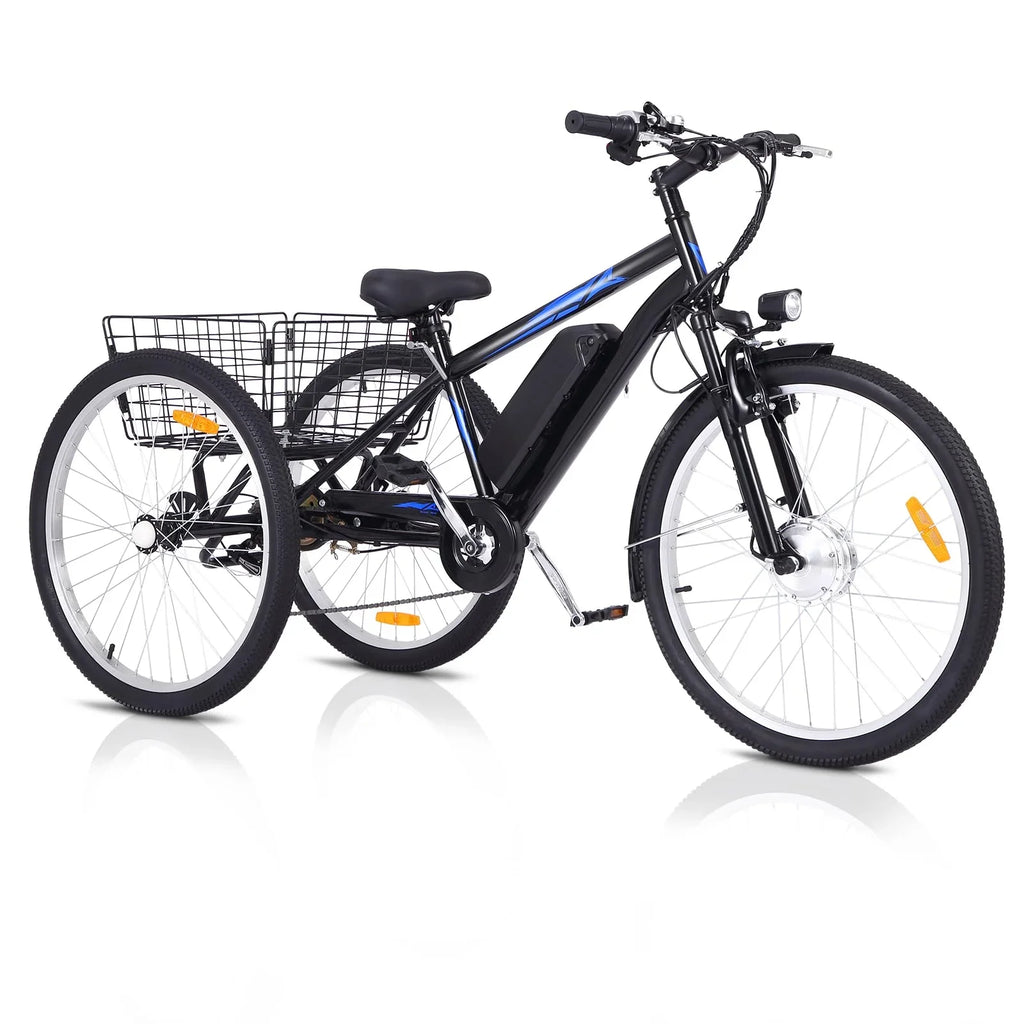 Garvee 3 Wheel Electric Bicycle for Men Women, 350W Motor Electric Tricycle for Adults, 26" Fat Tire Motorized Bicycle w/ 36V 10Ah Removable Battery, 7 Speed Electric Trike up to 50+ Miles, 3 Modes - image 5