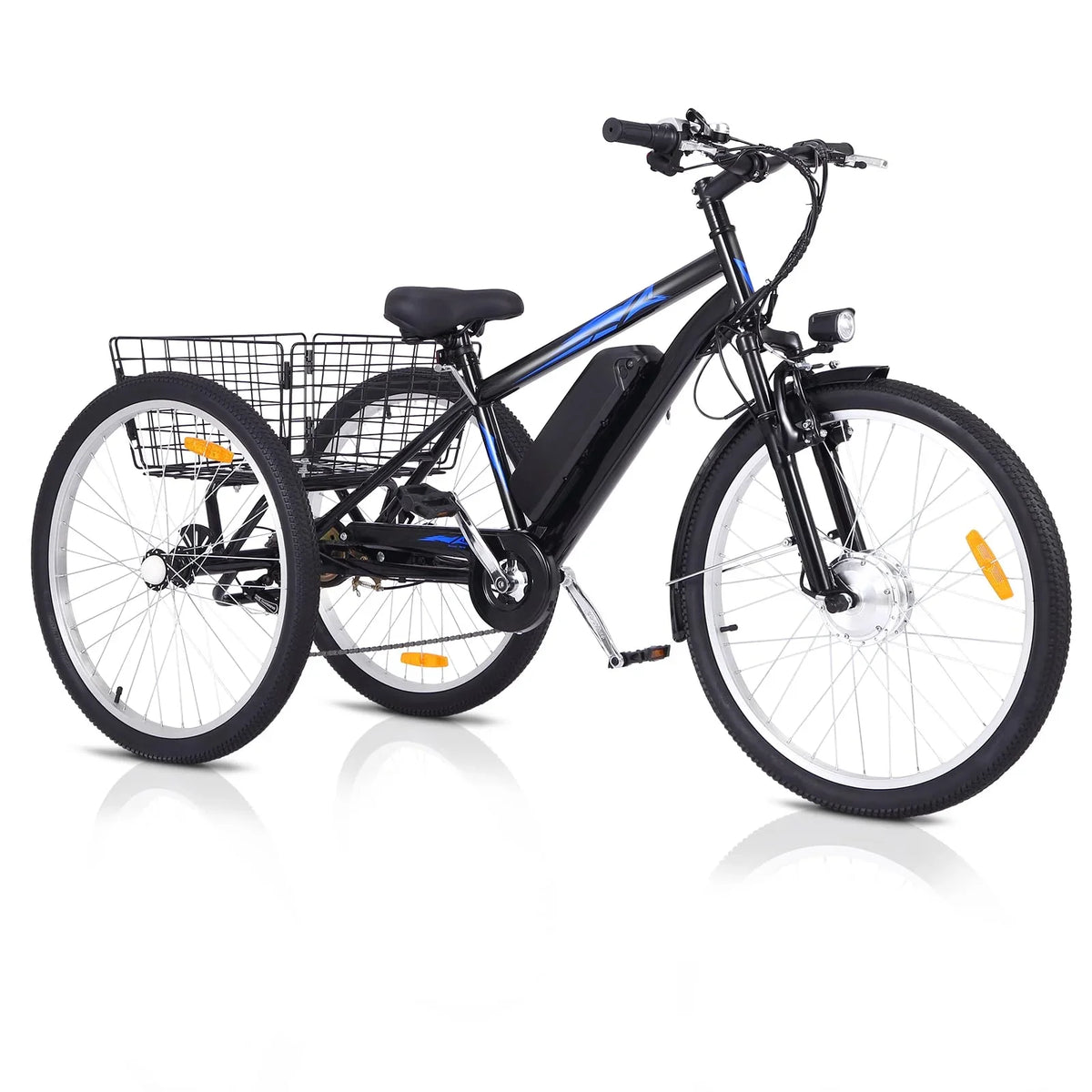 Garvee 3 Wheel Electric Bicycle for Men Women, 350W Motor Electric Tricycle for Adults, 26" Fat Tire Motorized Bicycle w/ 36V 10Ah Removable Battery, 7 Speed Electric Trike up to 50+ Miles, 3 Modes - image 5