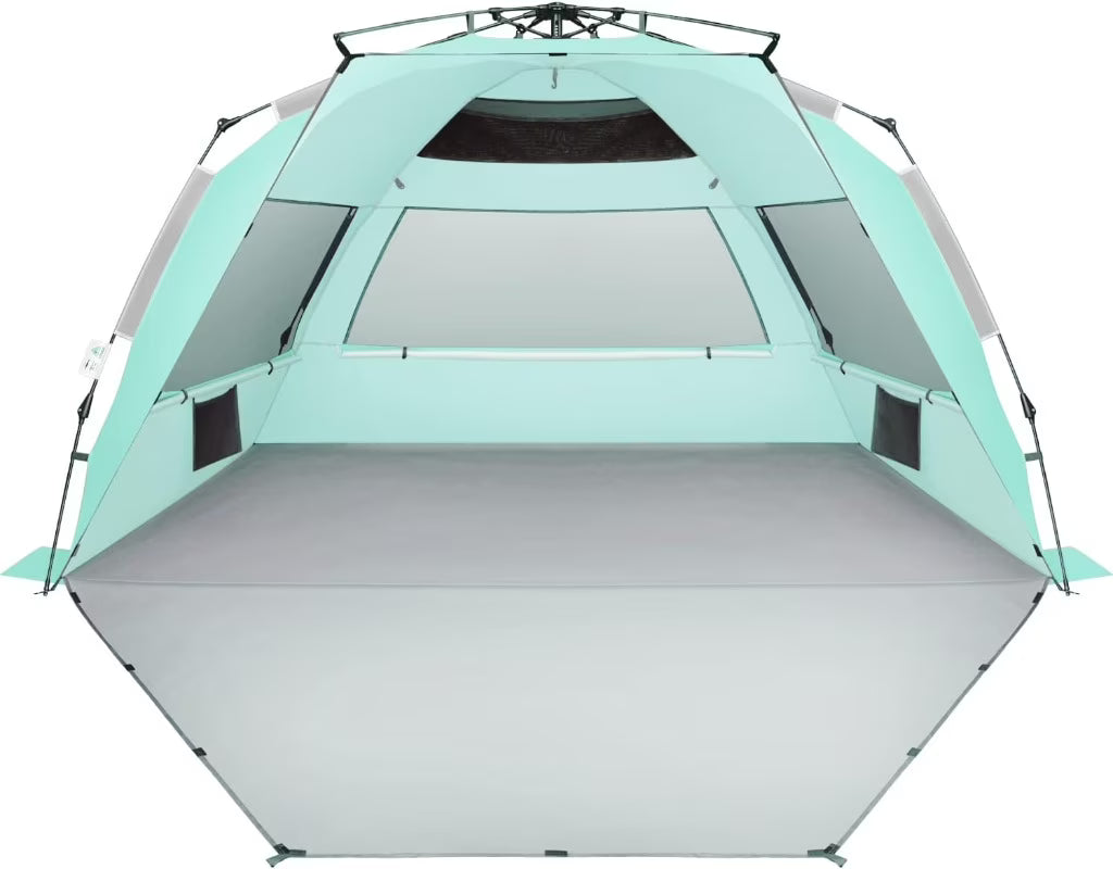 Large Pop Up Beach Tent Sun Shelter for 5-6 Person Portable Sun Shade Instant Tent - image 1