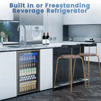 Mini Fridge 130 Can Beverage Refrigerator Cooler, 3.2 Cu.Ft Drink Fridge for Soda Wine Beer, Adjustable Temperature Control for Home Office, Black - image 12