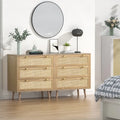Modern Boho 3-Drawer Rattan Dresser - Stylish Chest of Drawers with Ample Storage for Your Bedroom - image 1