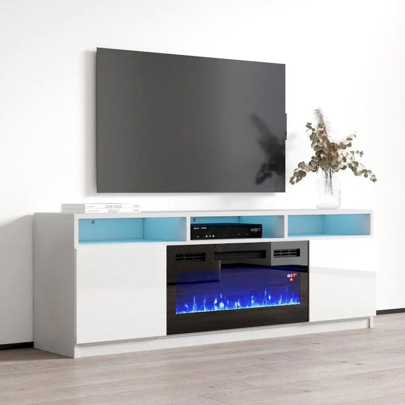 Modern 63-Inch TV Stand with Reno 05 Electric Fireplace - image 11