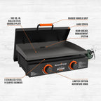 22 Propane Griddle Bundle, Black Includes Griddle, Hardcover, Carry Bag, 24,000 BTU Burners, Rear Grease System - image 4