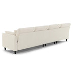 110-Inch L-Shaped 5-Seater Sectional Sofa with Removable Ottoman, Cloud Chenille Fabric, and 5 Cushions - image 19