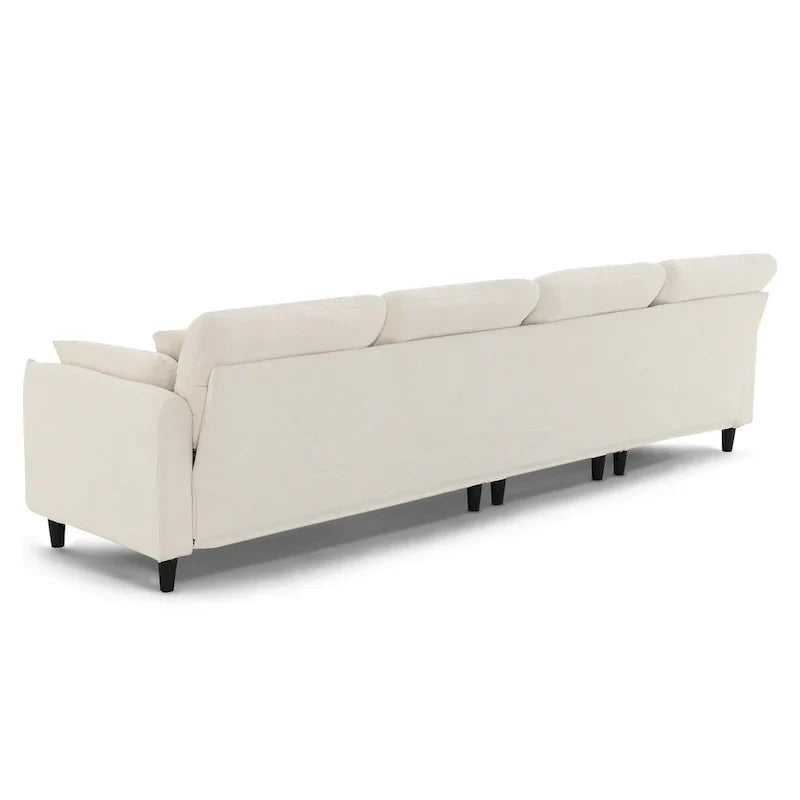110-Inch L-Shaped 5-Seater Sectional Sofa with Removable Ottoman, Cloud Chenille Fabric, and 5 Cushions - image 19