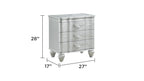 Eros King 4PC Bedroom Set with Manufactured Wood & Tufted Detailing in Silver - image 13