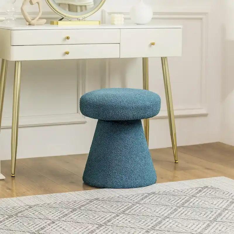 Adeco Large Soft Mushroom Ottoman - Versatile Foot Stool for Living Room and Bedroom - image 4