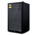 Devanti 98L Bar Fridge Glass Door Mini Fridges Freezer Black - image 1