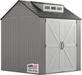 Rubbermaid Resin Outdoor Storage Shed With Floor Weather Resistant Gray Organization for Home - image 2