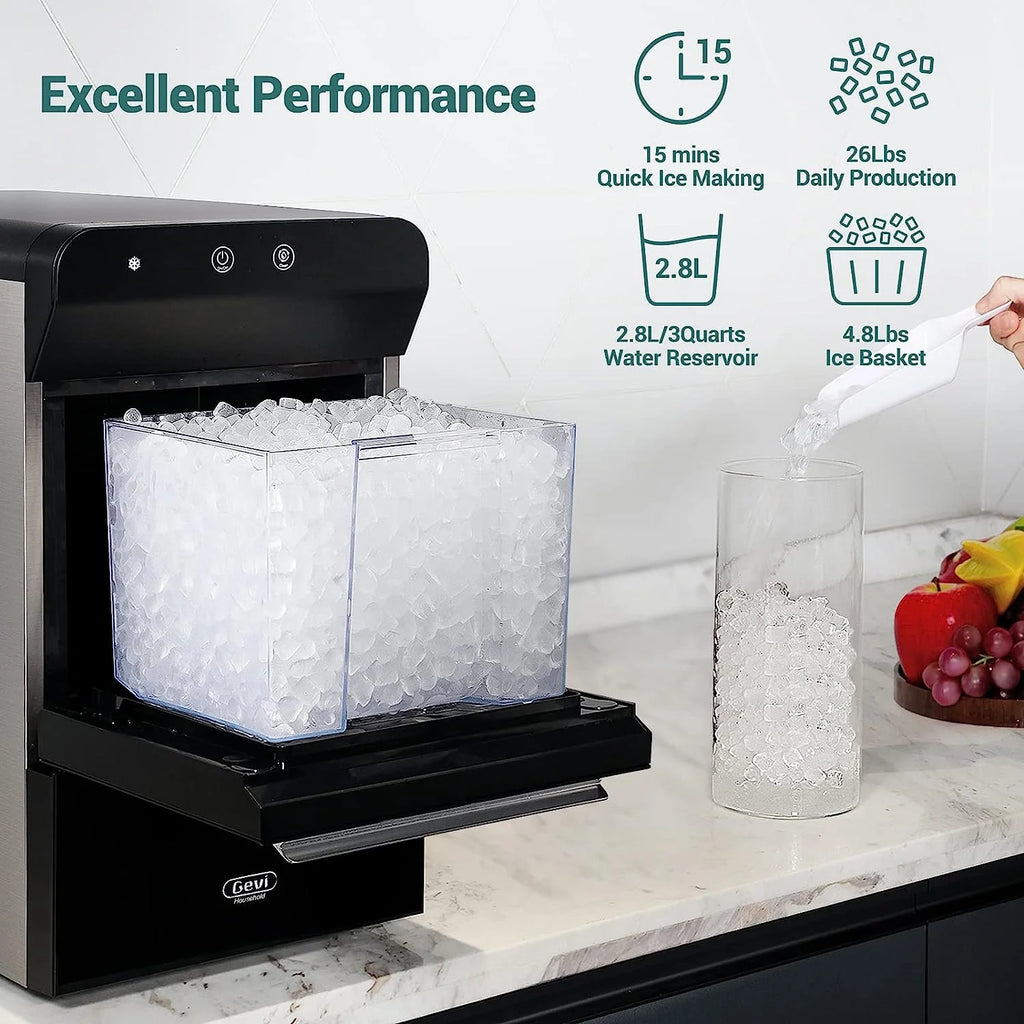 V2.0 Countertop Nugget Ice Maker / Self Cleaning Pellet Ice Maker / Open and Pour Refill / Stainless Steel Housing / - image 9