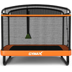 6 FT Kids Trampoline with Swing & Safety Fence, ASTM Approved Toddler Rectangle Trampoline for 3-8 Year Old - image 4