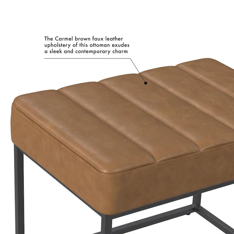 HomePop Theodore Upholstered Ottoman - image 7