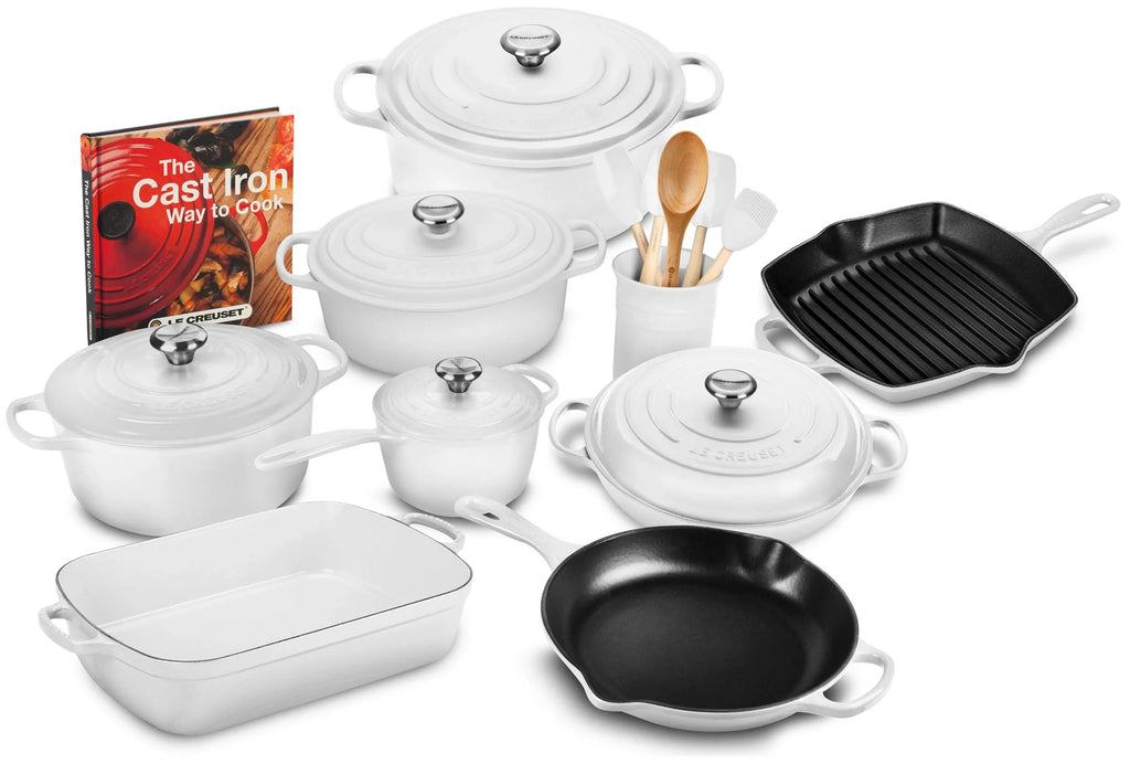 2025 20-piece Signature Cast Iron Cookware Set,10.25′′ Skillet,1.75-quart Saucepan with Lid - image 7