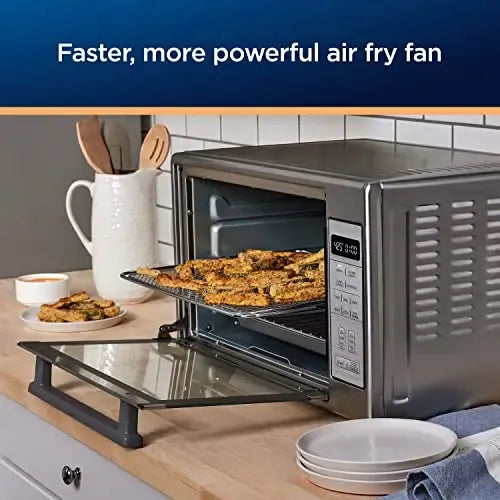 Oster Extra-Large Air Fryer Oven, 10-in-1 Versatile Cooking Functions, Fits 2 Large Pizzas, Stainless Steel, Perfect for Holiday Hosting - image 3