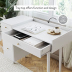 Nathan James Daisy Modern Farmhouse Desk with Storage and Brass Accents - image 5