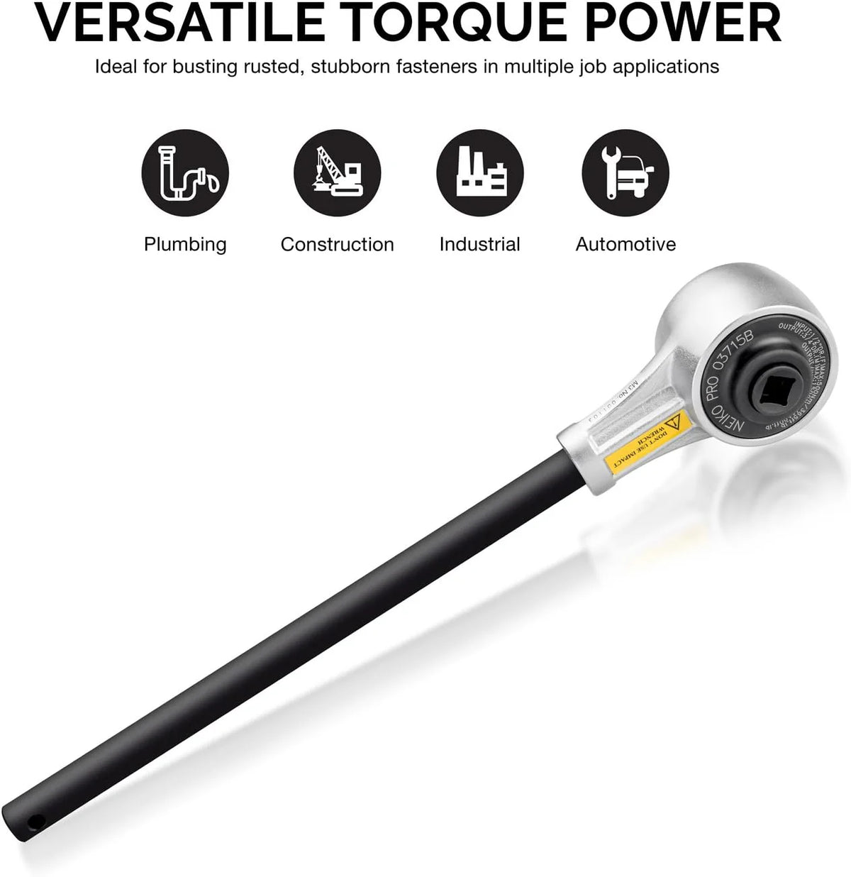 PRO 03715B 1/2" Drive Torque Wrench, 1100 Foot-Pound Heavy Duty Torque Multiplier Wrench, Cr-Mo and Chrome-Vanadium - image 3