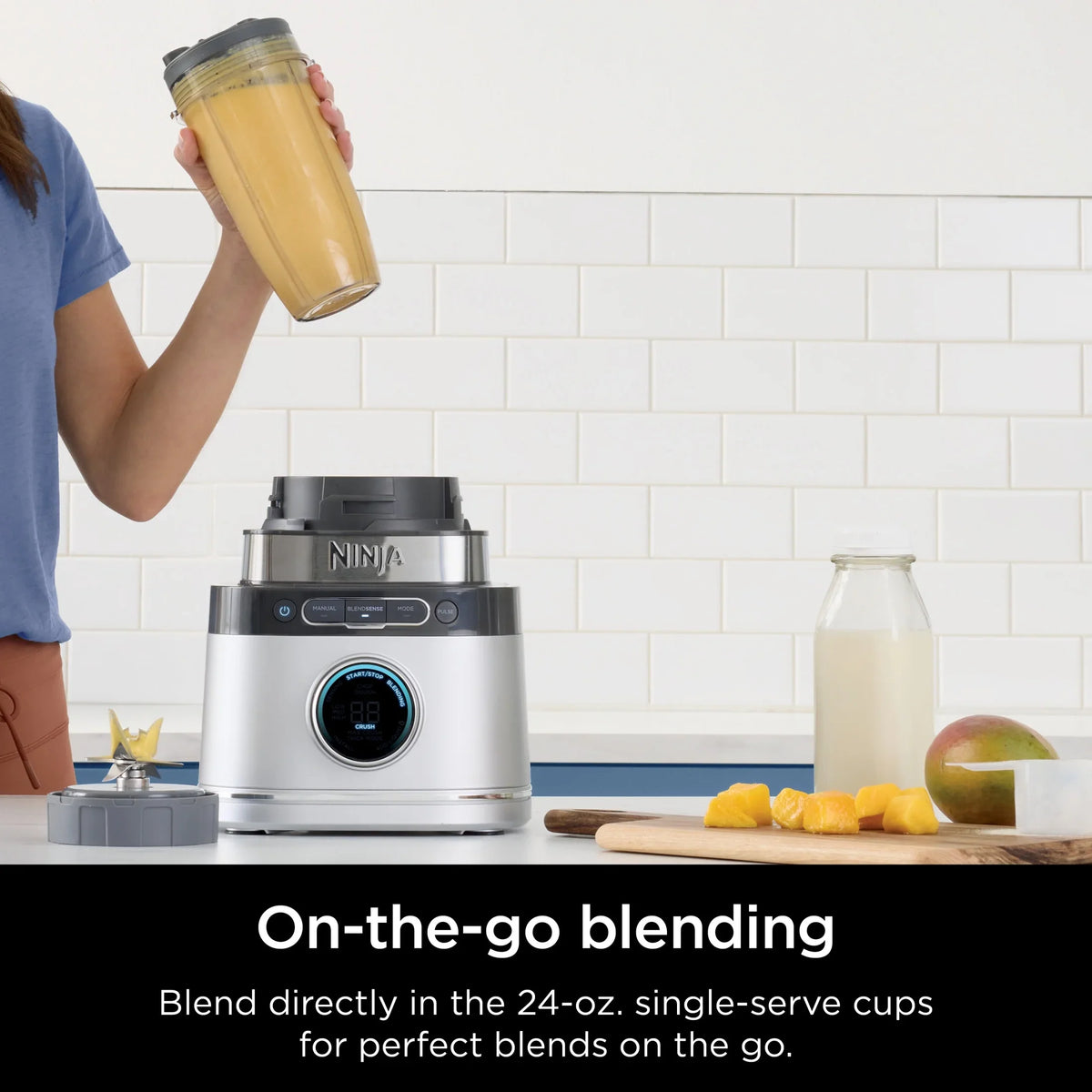 Ninja Detect Kitchen System Power Blender + Processor with Blend Sense Technology, Silver, TB400 - image 9