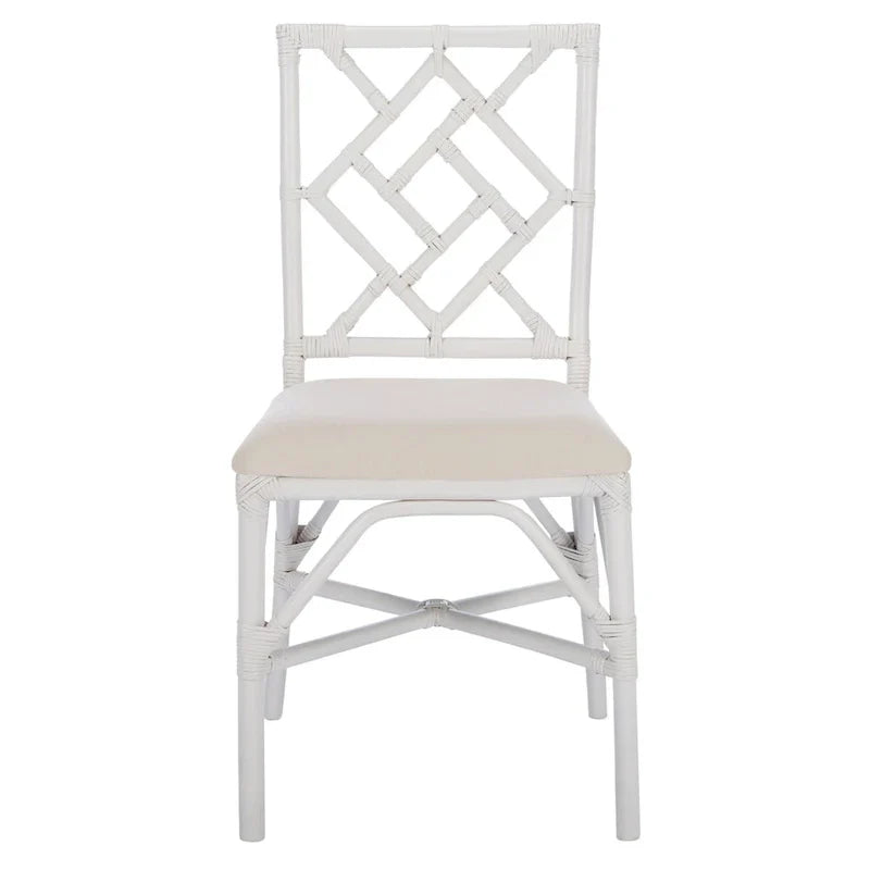 Set of 2 SAFAVIEH Maye Rattan Accent Chairs with Cushions - Dimensions: 18.5" W x 20.9" L x 35.8" H - image 1