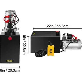 12 qt. 12-Volt 3200 PSI Hydraulic Power Pump Electric Dump Trailer Pump with Steel Reservoir for Car Lift 12LDZYCZYYBTX0001V0 - image 7