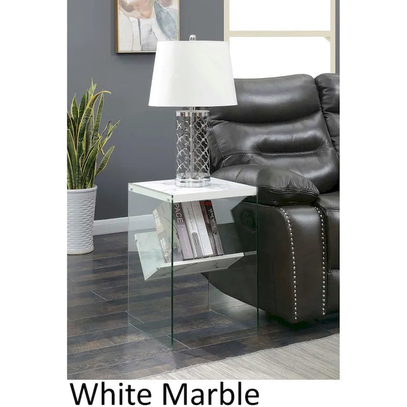 SoHo Glass End Table with Shelf by Convenience Concepts - image 25