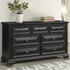 Roundhill Furniture Renova Vintage Black Wooden Bedroom Collection - image 13