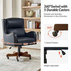 HULALA HOME Pete Adjustable Height Faux Leather Swivel Executive Chair with Tilt Mechanism - image 31