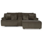 Signature Design by Ashley Top Tier 3-Piece Reclining Sectional Sofa with Chaise - Dimensions: 105W x 74D x 41H - image 3