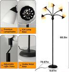DINGLILIGHTING Floor Lamp Tall for Room: Flexible Gooseneck Floor Lamps Standing for Bedroom Home Office - Modern Floor Lights 5 - Light - image 4
