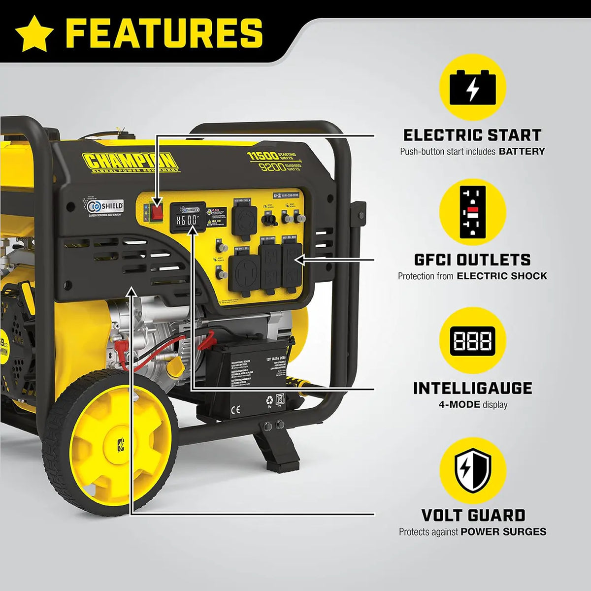 9000W Wireless Start Generator with CO Shield? - image 6