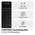 Chefman 0.9 cu ft Countertop Microwave Oven, 900 Watts - Stainless Steel - image 21