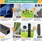 COBIZI 10x20 Heavy Duty Pop up Canopy Tent with 6 sidewalls Easy Up Commercial Outdoor Canopy Wedding Party Tents for Parties All Season Wind & Waterproof Gazebo with Roller Bag,Black(Frame Thickened) - image 185