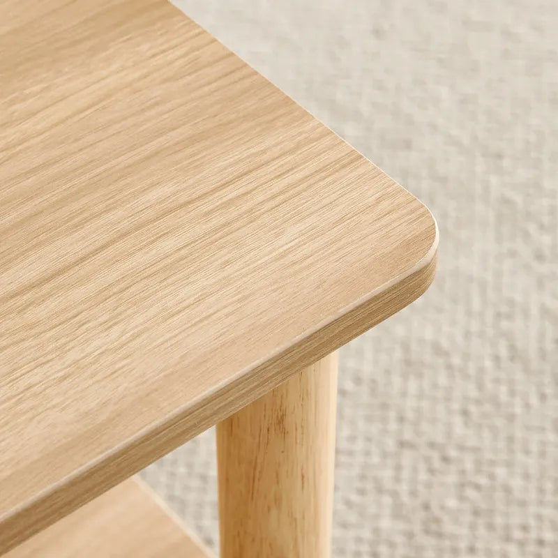 39-Inch Coffee Table with Two-Tier Design and Rubberwood Legs - image 16
