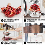 Zulay Kitchen Cast Iron Orange Juice Squeezer Heavy Duty, Easy to Clean, Professional Citrus Juicer Durable Stainless Steel Lemon Squeezer Sturdy Manual Citrus Press & Orange Squeezer (Copper): Home & Kitchen - image 5