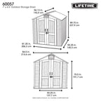 7 ft. W x 4 ft. 7 in. D Plastic Storage Shed - image 4