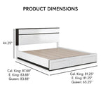 Conjira Modern 4-Piece White Wood Bedroom Storage Set by Furniture of America - image 2