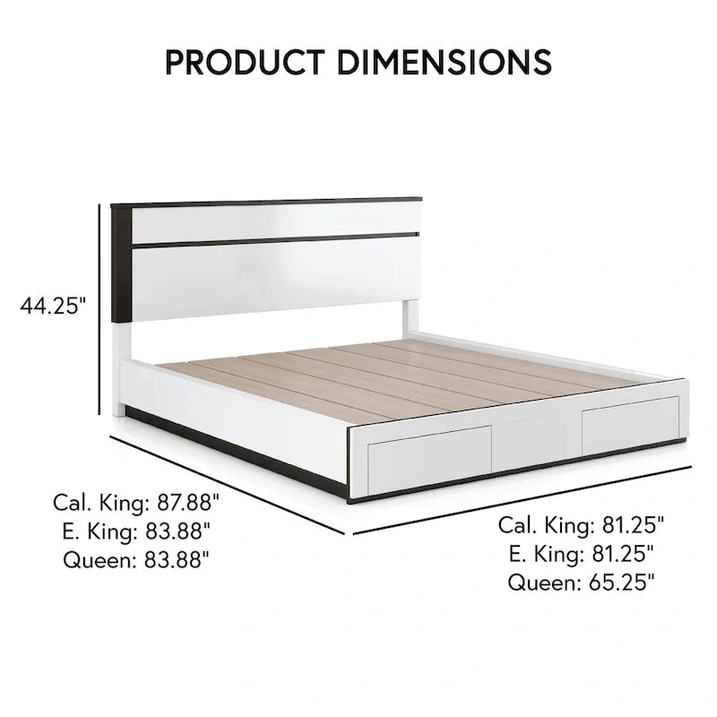 Conjira Modern 4-Piece White Wood Bedroom Storage Set by Furniture of America - image 2
