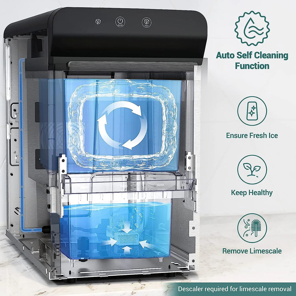 V2.0 Countertop Nugget Ice Maker / Self Cleaning Pellet Ice Maker / Open and Pour Refill / Stainless Steel Housing / - image 10